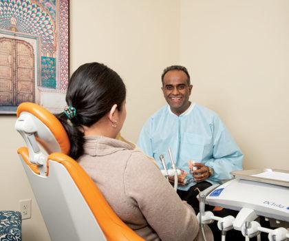 Dr. Karunagaran at work | Medina Prosthodontist