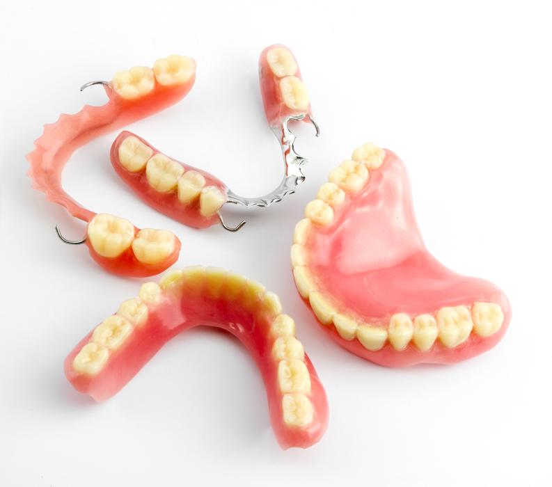 close up of dentures | dentures akron