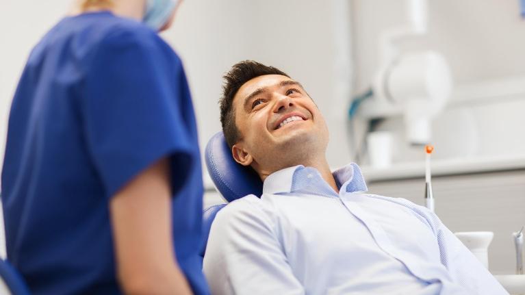 Man at Dentist | Prosthodontist Medina OH